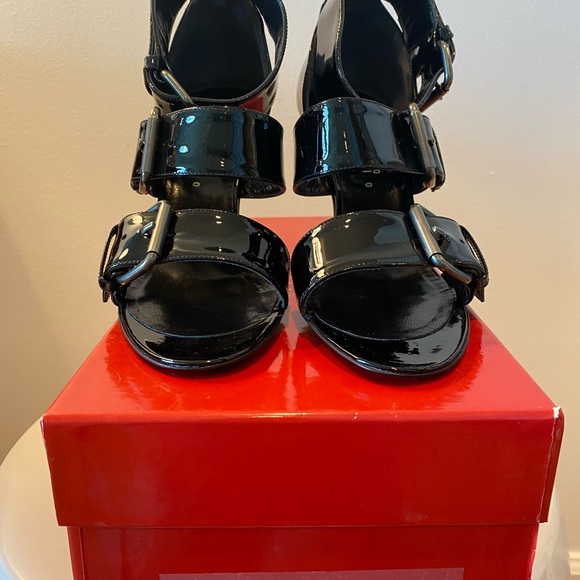 Edmundo Castillo Black Patent Leather Heels sz 7 - Picture 2 of 9